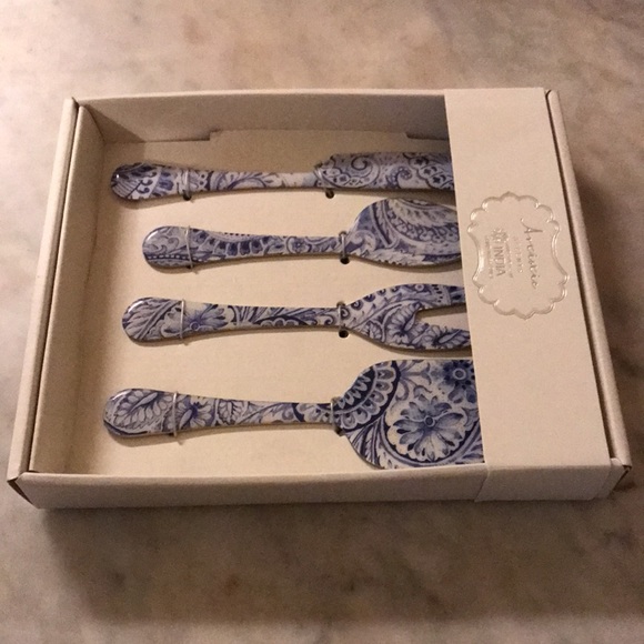 NEW-Artistic Accents-Hand painted Metal Cheese 🧀 Knife Set - Picture 5 of 8